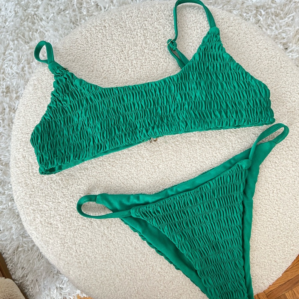 Revolve Superdown Olivia Smocked Bikini Set